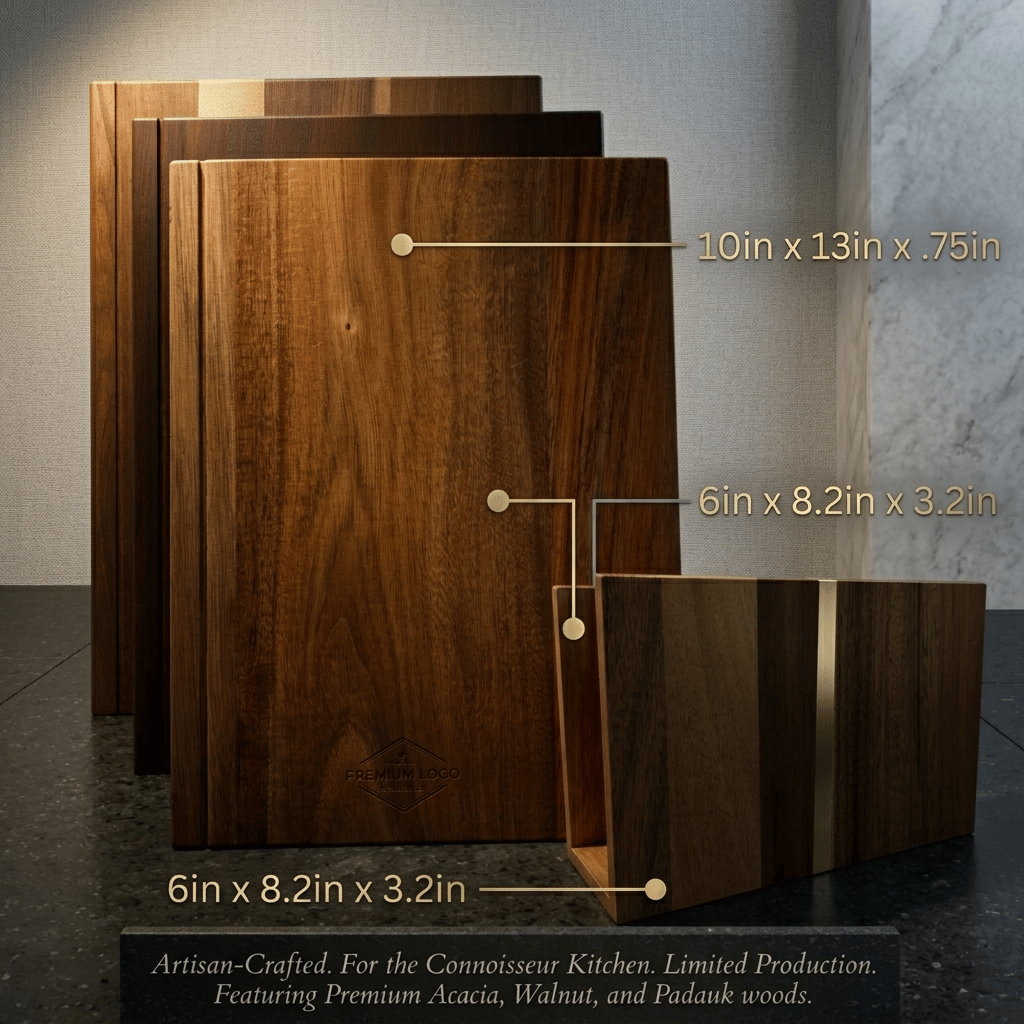 The Cutting Board Library- Set of 3 Decorative and Functional Cutting Boards