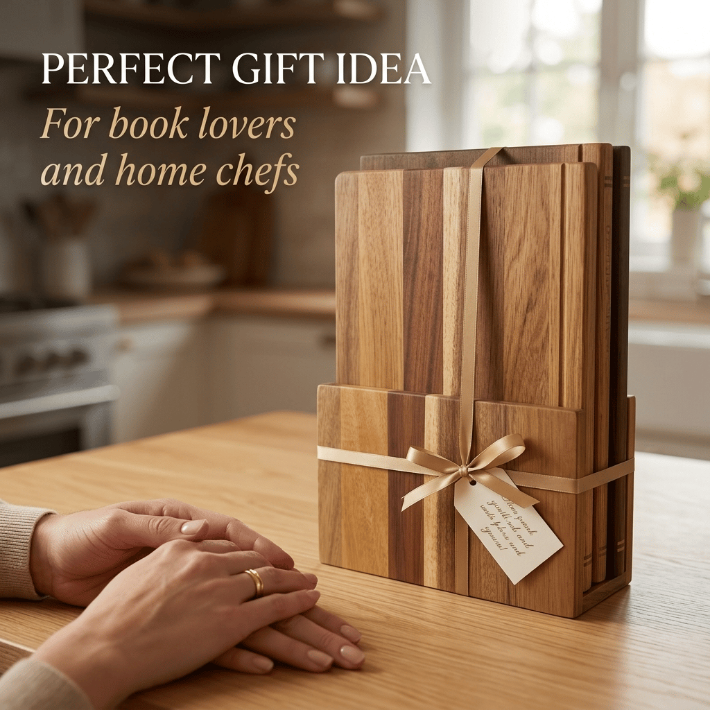The Cutting Board Library- Set of 3 Decorative and Functional Cutting Boards