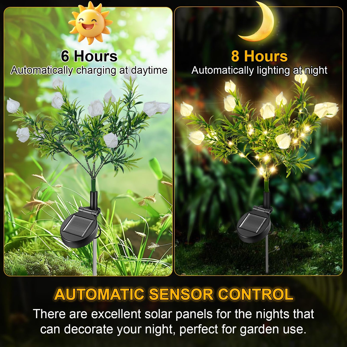 💐Spring Sale 40% Off💕Waterproof Solar Gardenia Flower Lights(2Pack)