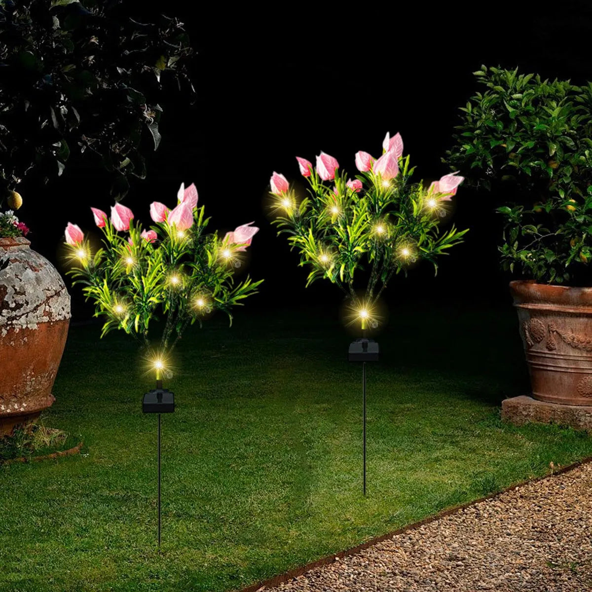 💐Spring Sale 40% Off💕Waterproof Solar Gardenia Flower Lights(2Pack)