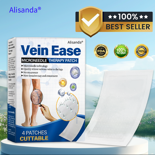 Alisanda® Vein Ease Microneedle Therapy Patch - Fast ⚡Effective 💪 and Non-Invasive 🚫 Treatment for Varicose Veins & Leg Swelling 👣