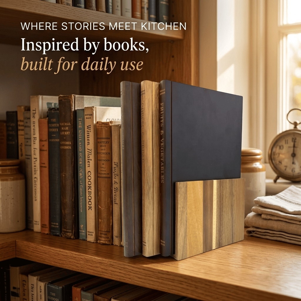 The Cutting Board Library- Set of 3 Decorative and Functional Cutting Boards