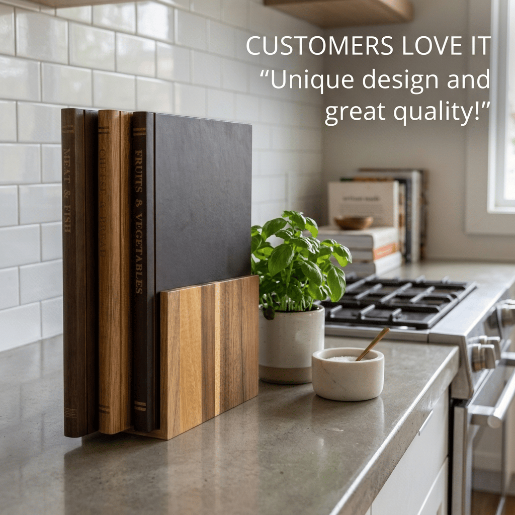 The Cutting Board Library- Set of 3 Decorative and Functional Cutting Boards