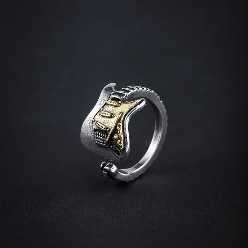 🎸 Handmade Electric Guitar Statement Ring