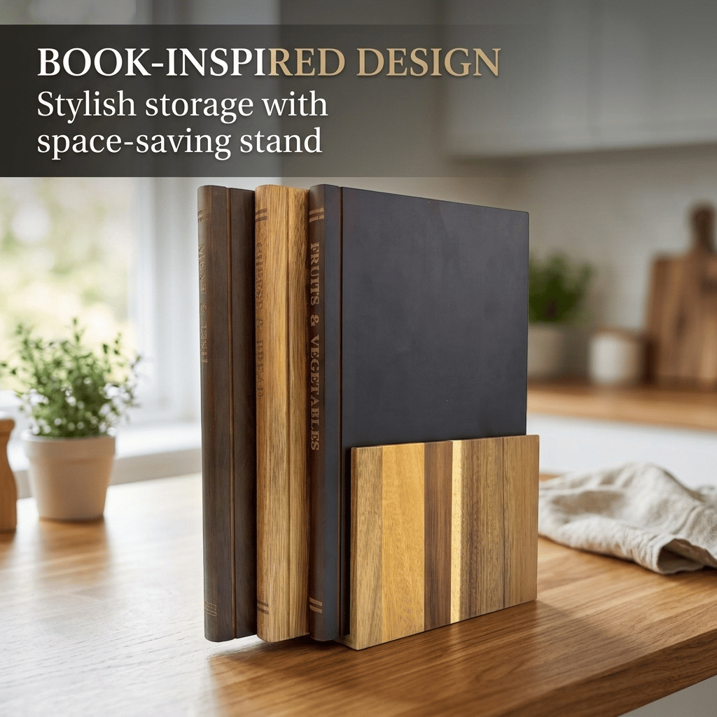 The Cutting Board Library- Set of 3 Decorative and Functional Cutting Boards