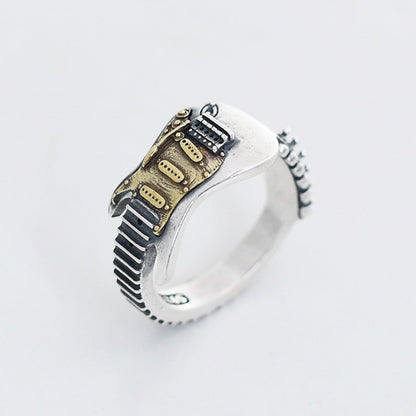 🎸 Handmade Electric Guitar Statement Ring